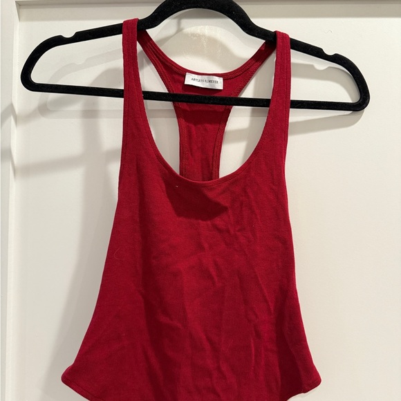 Women's Burgundy Tank Top - Picture 4 of 5